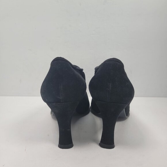 Stuart Weitzman Kitten Women's Black Suede High Heel Ankle Boots US Size 10 - Picture 4 of 9